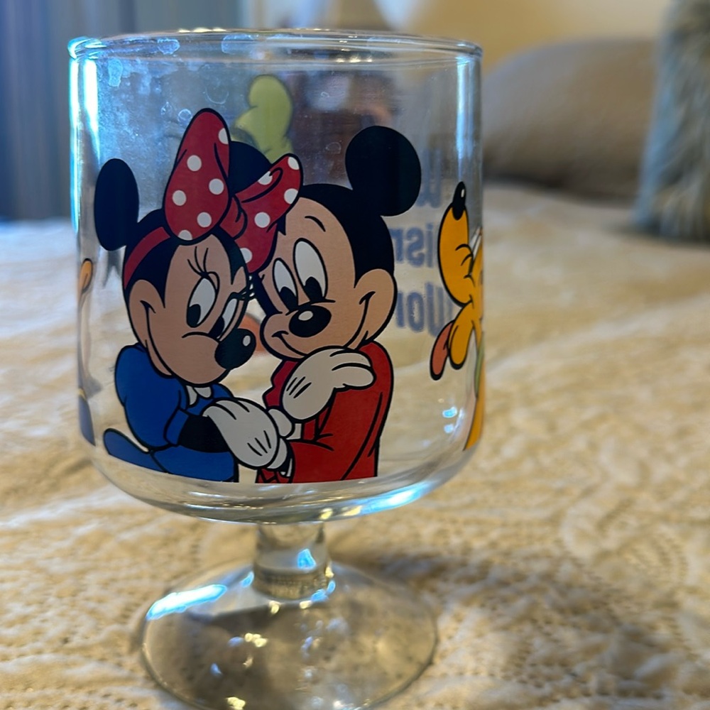 Disney world glass Goblet